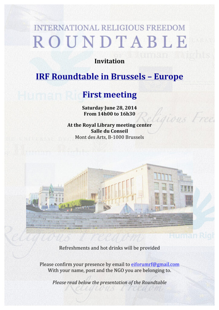 IRF Roundtable in Brussels – Europe – First meeting